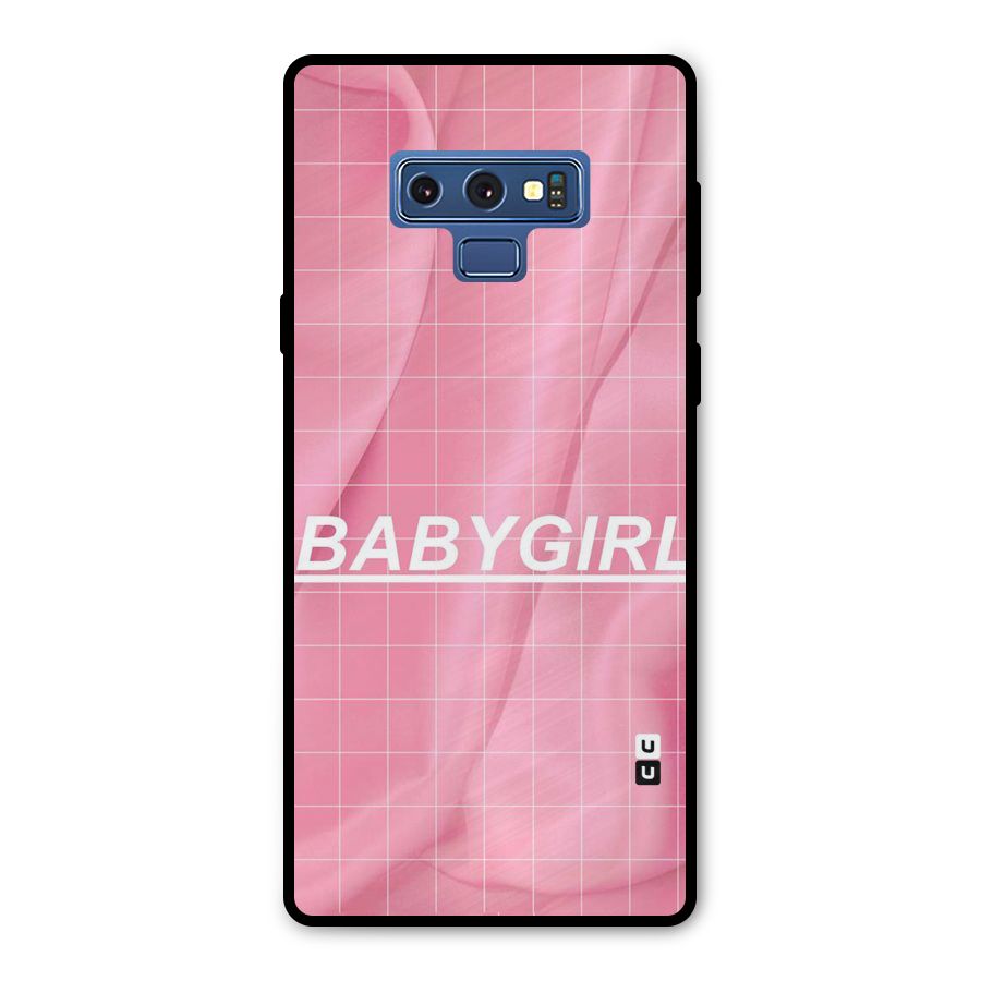 Baby Girl Check Metal Back Case for Galaxy Note 9