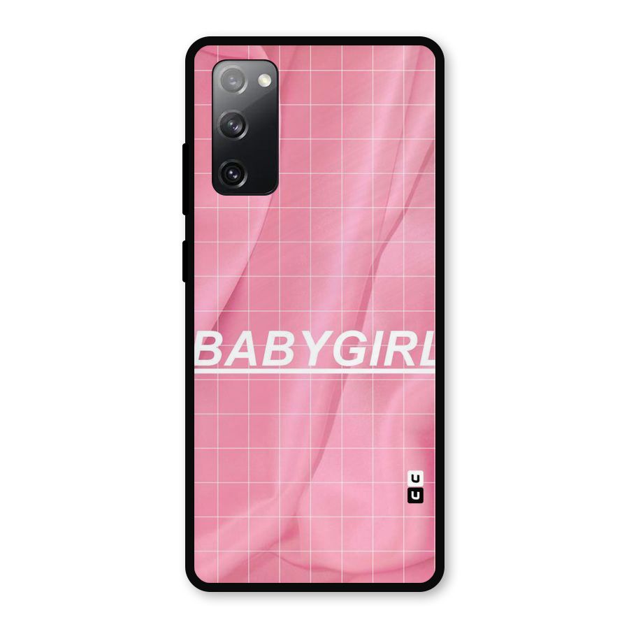 Baby Girl Check Metal Back Case for Galaxy S20 FE