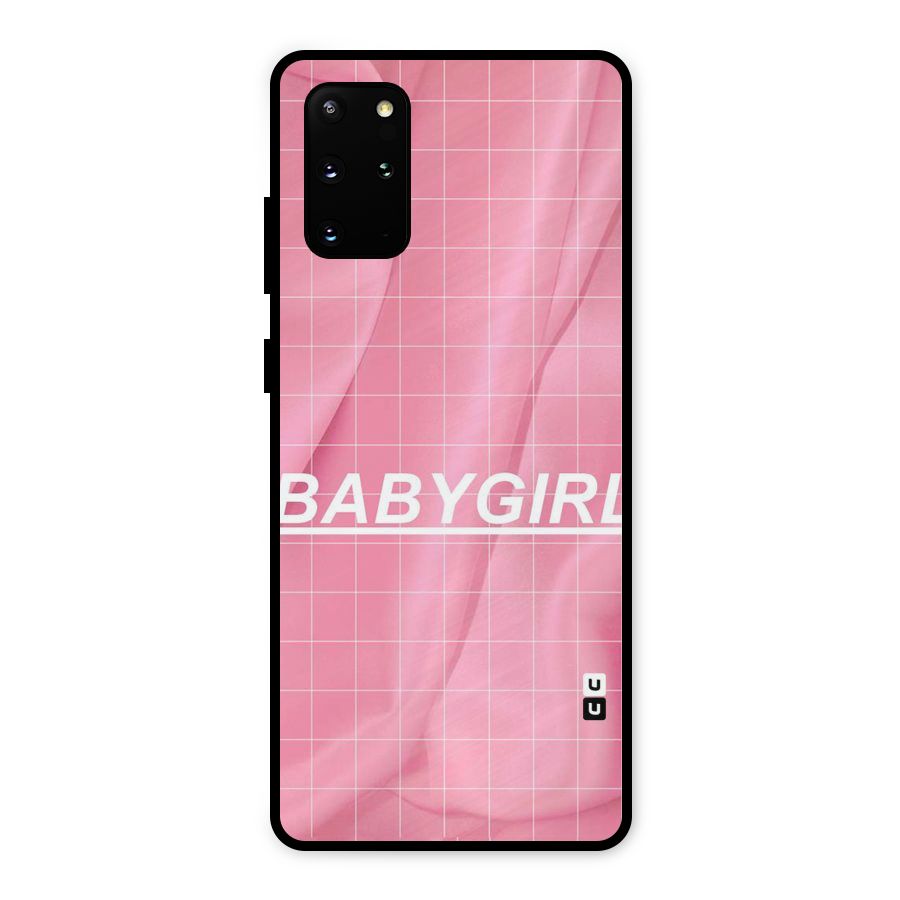 Baby Girl Check Metal Back Case for Galaxy S20 Plus