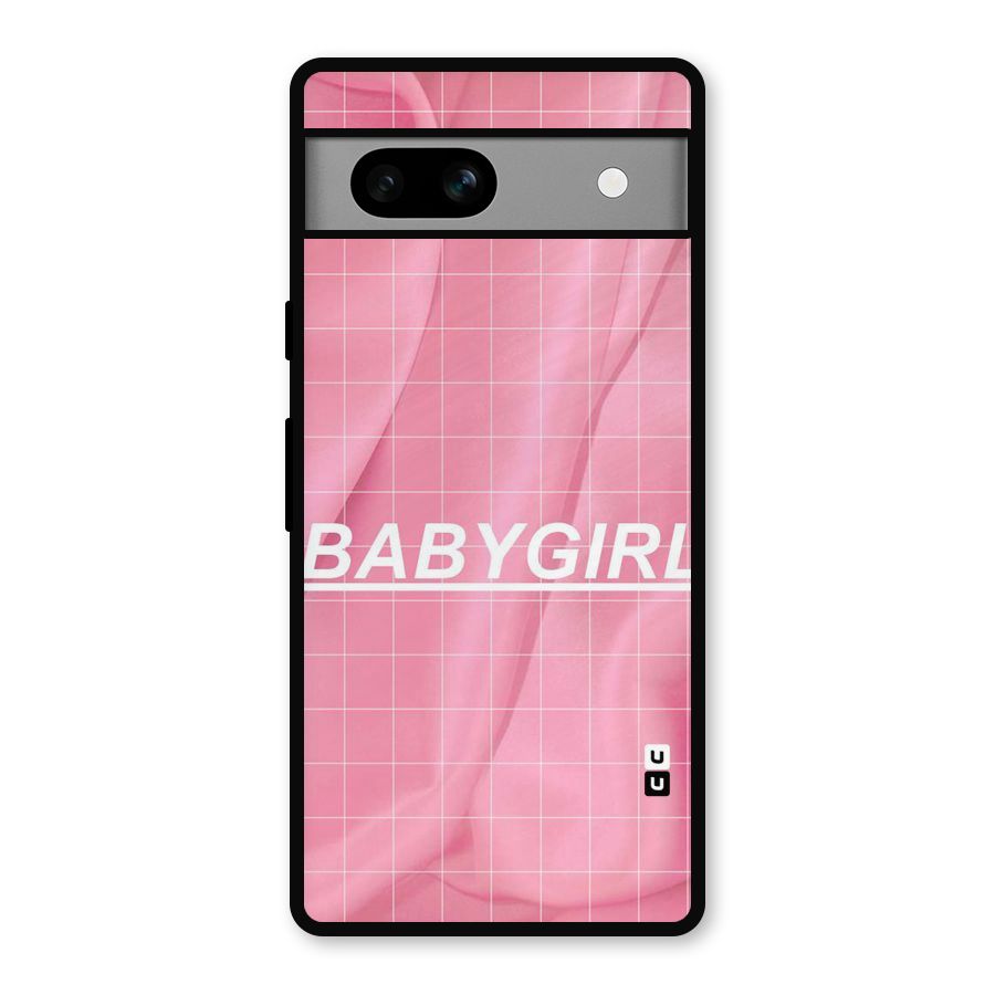 Baby Girl Check Metal Back Case for Google Pixel 7a