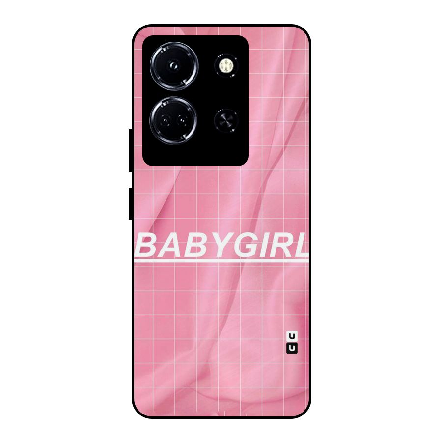 Baby Girl Check Metal Back Case for Infinix Note 30 5G
