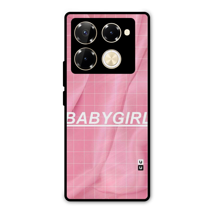 Baby Girl Check Metal Back Case for Infinix Note 40 Pro