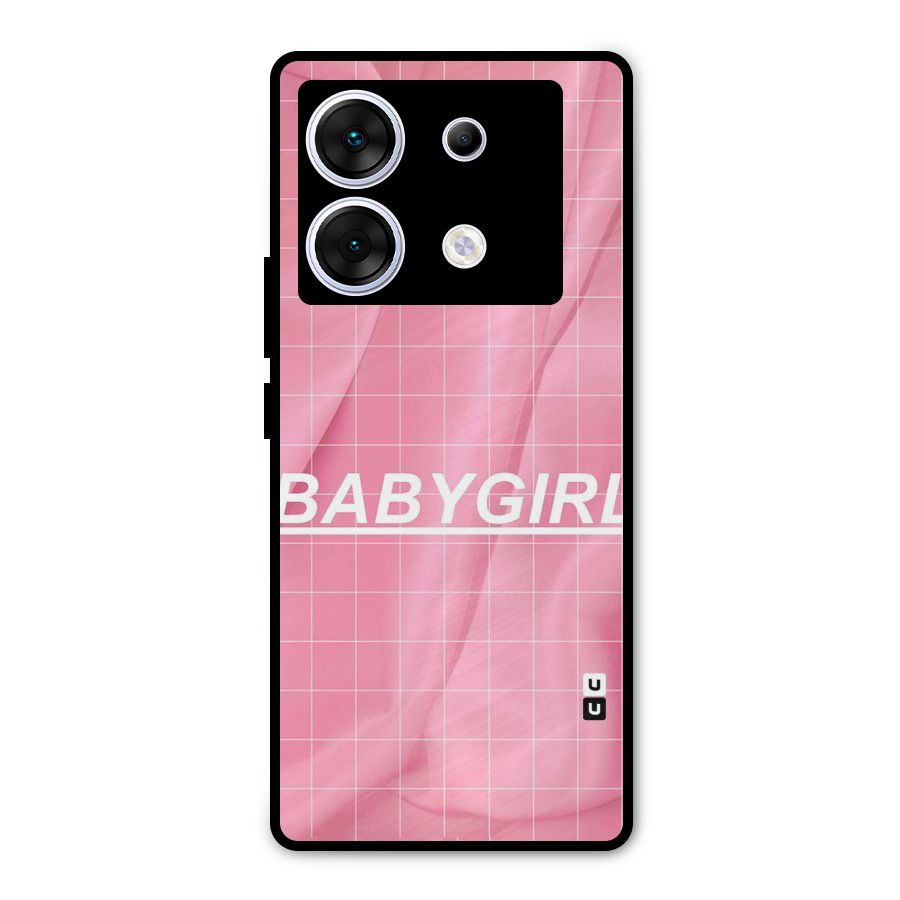 Baby Girl Check Metal Back Case for Infinix Zero 30 5G