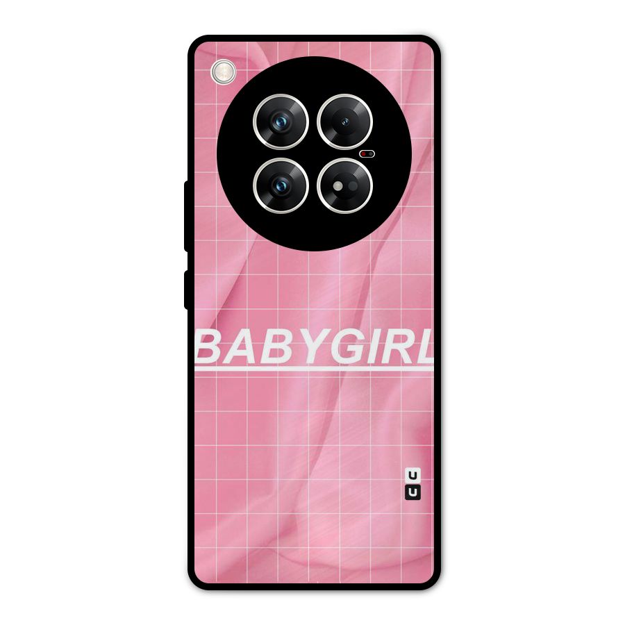 Baby Girl Check Metal Back Case for Infinix Zero 40 5G