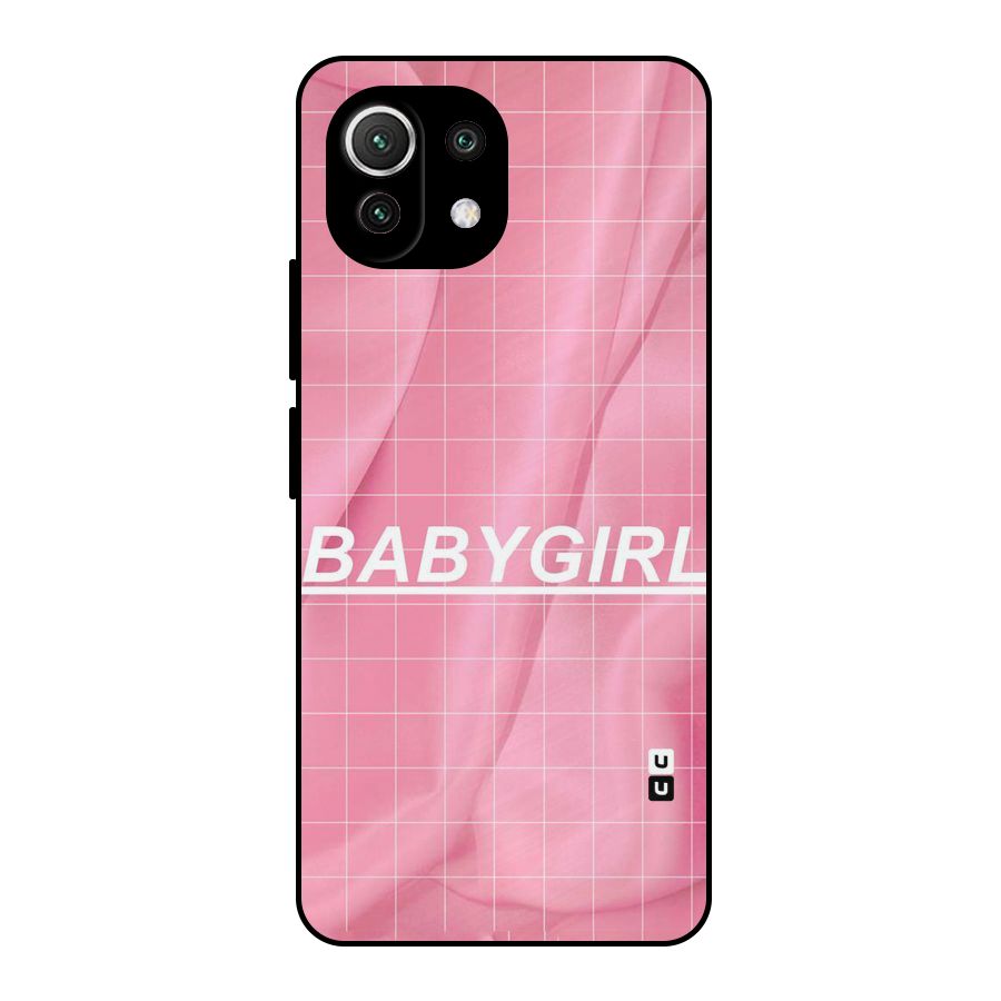 Baby Girl Check Metal Back Case for Mi 11 Lite NE 5G