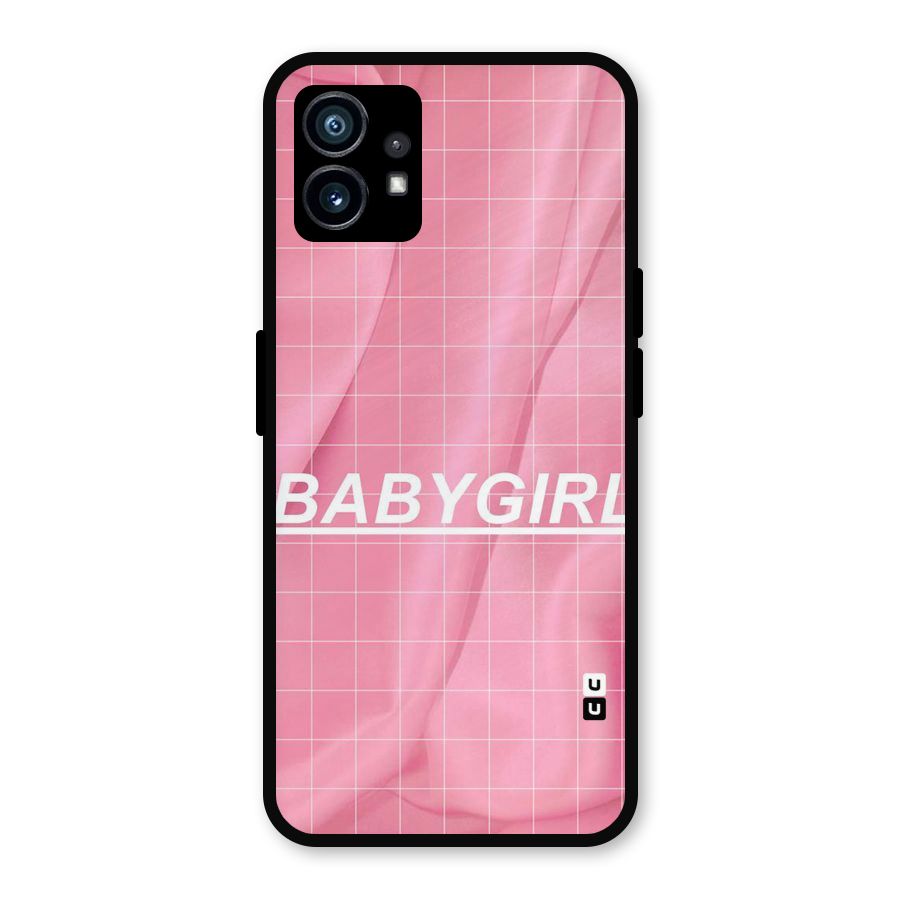 Baby Girl Check Metal Back Case for Nothing Phone 1