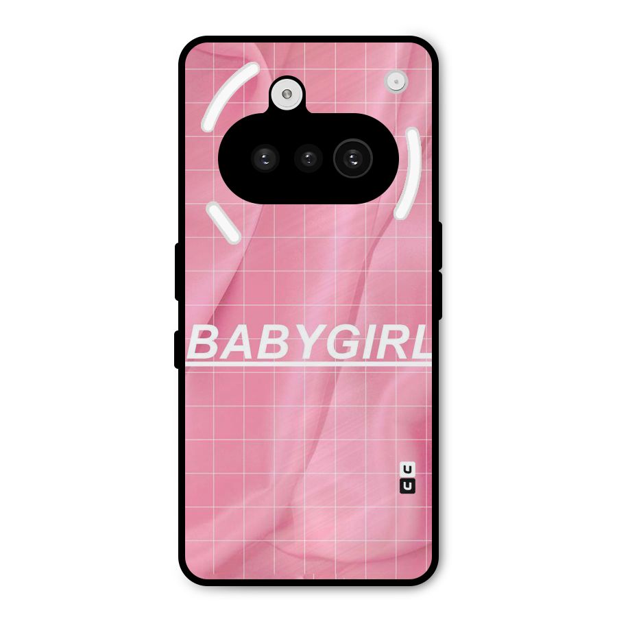 Baby Girl Check Metal Back Case for Nothing Phone 3a