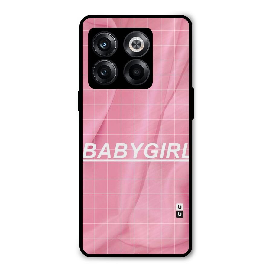 Baby Girl Check Metal Back Case for OnePlus 10T