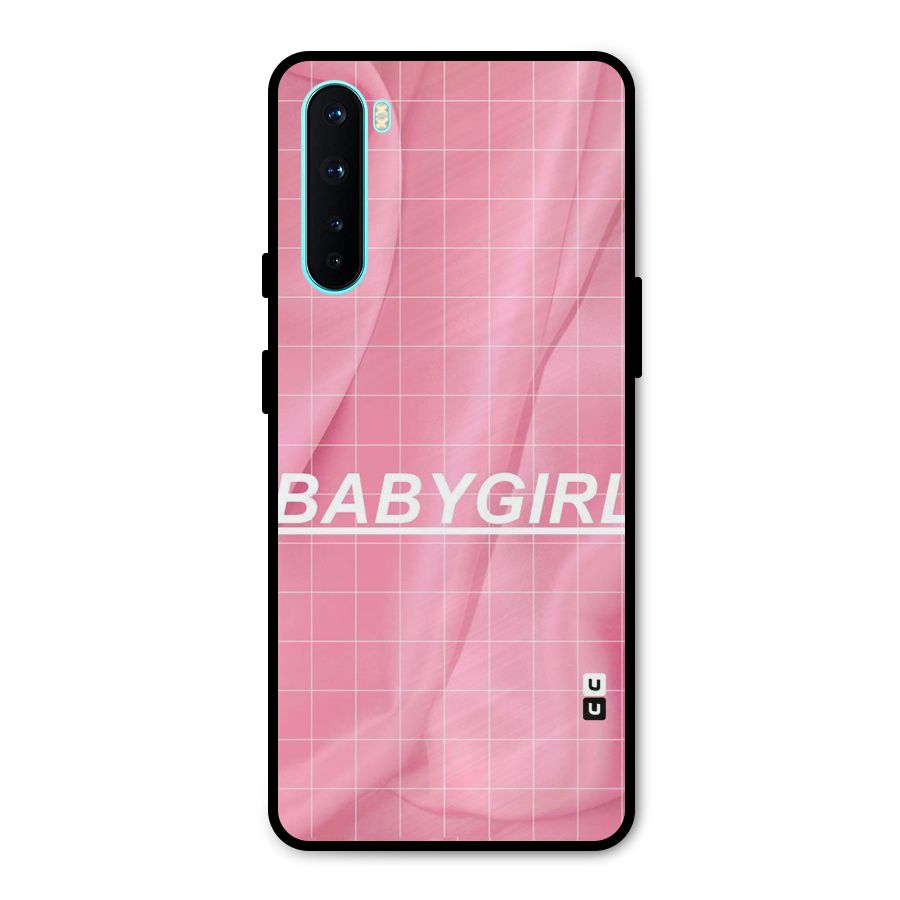 Baby Girl Check Metal Back Case for OnePlus Nord