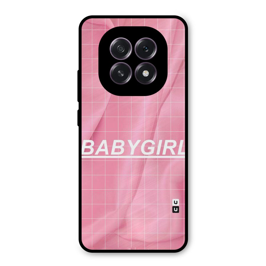 Baby Girl Check Metal Back Case for Oppo F29