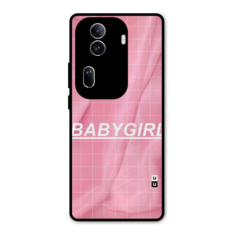 Baby Girl Check Metal Back Case for Oppo Reno11 Pro 5G