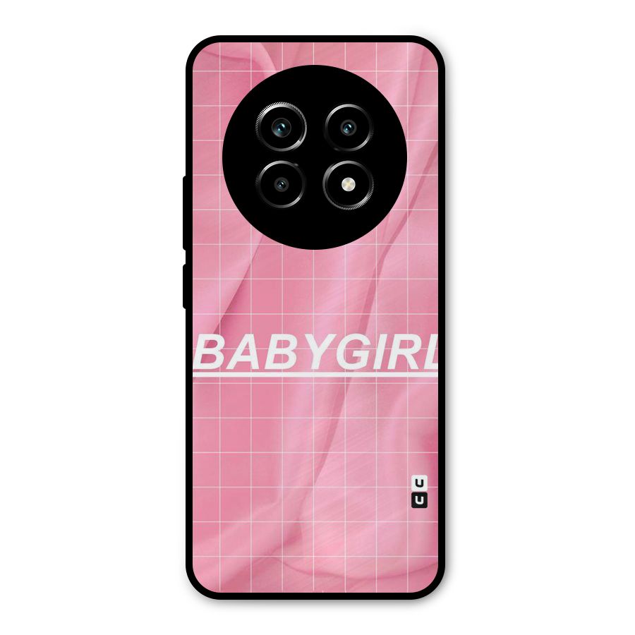 Baby Girl Check Metal Back Case for Realme 13 Pro