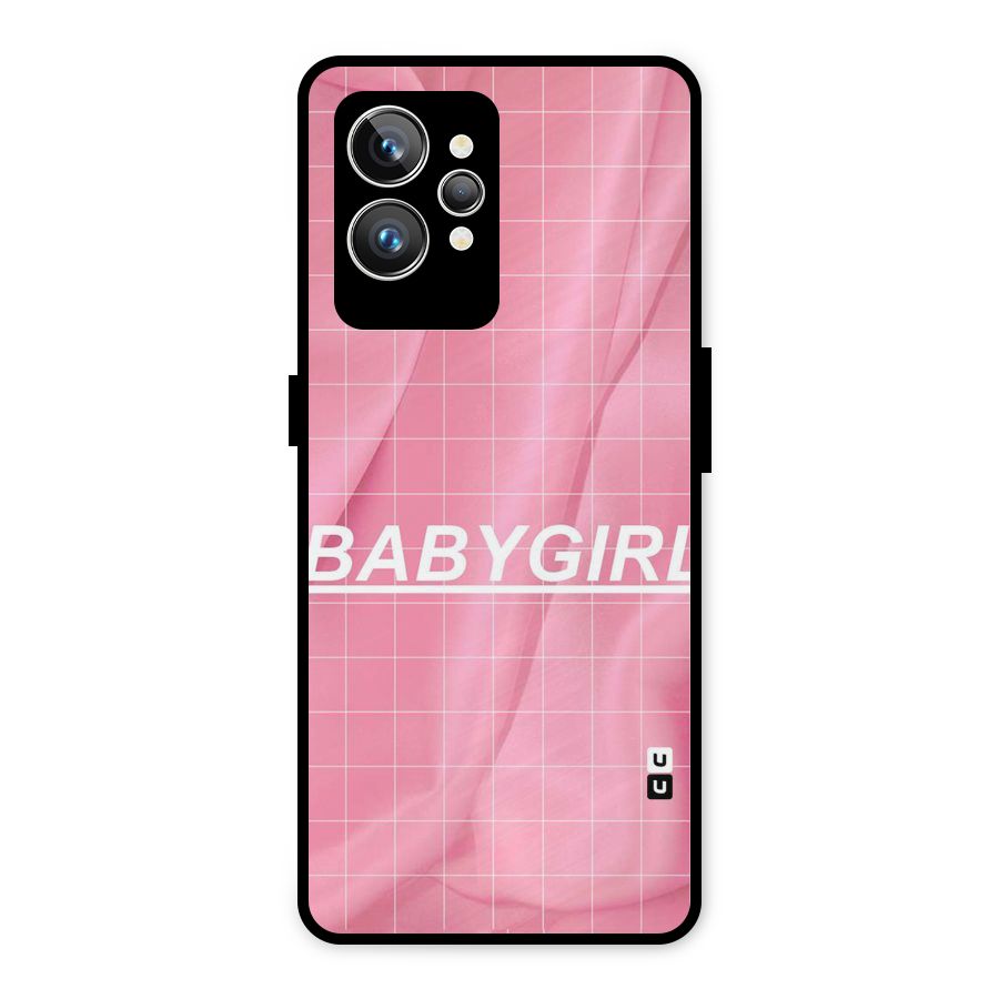 Baby Girl Check Metal Back Case for Realme GT2 Pro