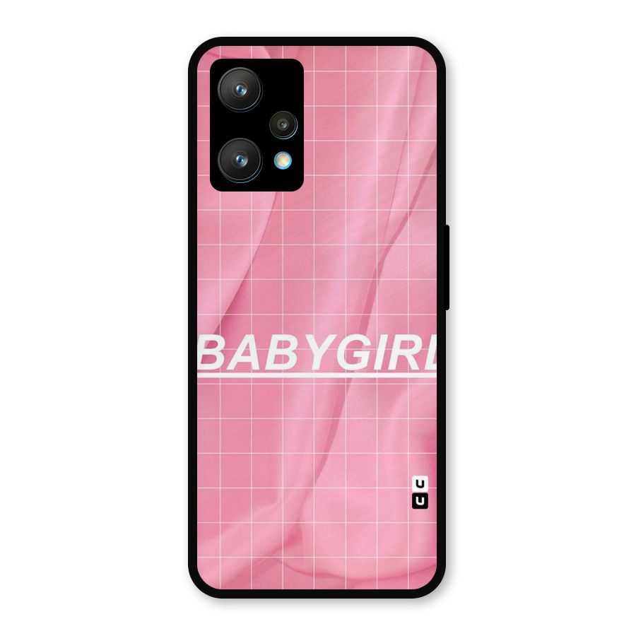 Baby Girl Check Metal Back Case for Realme Narzo 50 Pro