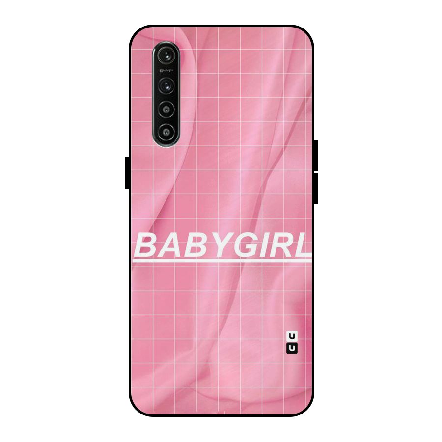 Baby Girl Check Metal Back Case for Realme XT