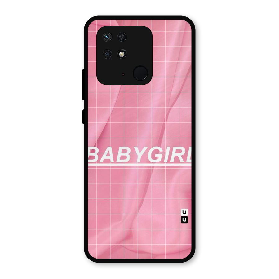 Baby Girl Check Metal Back Case for Redmi 10 Power