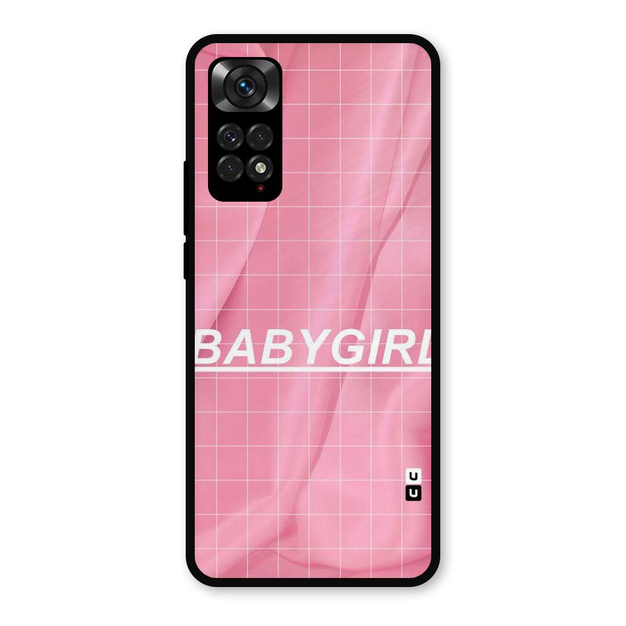 Baby Girl Check Metal Back Case for Redmi Note 11s