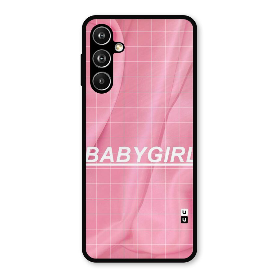 Baby Girl Check Metal Back Case for Samsung Galaxy M54
