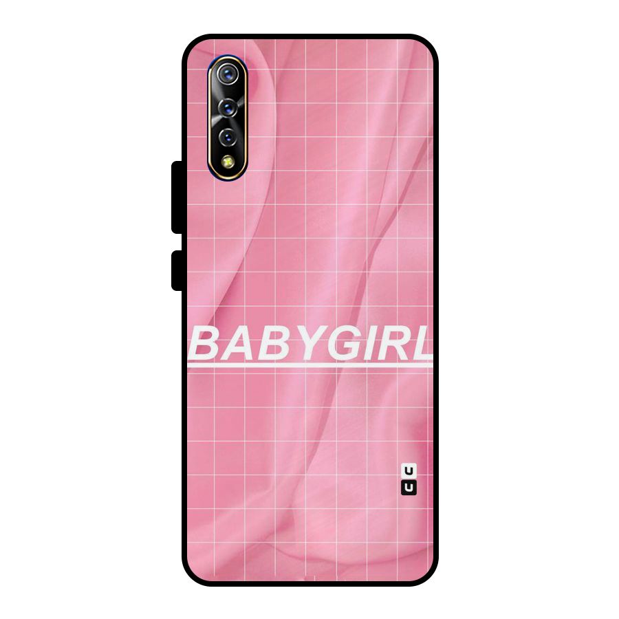 Baby Girl Check Metal Back Case for Vivo S1