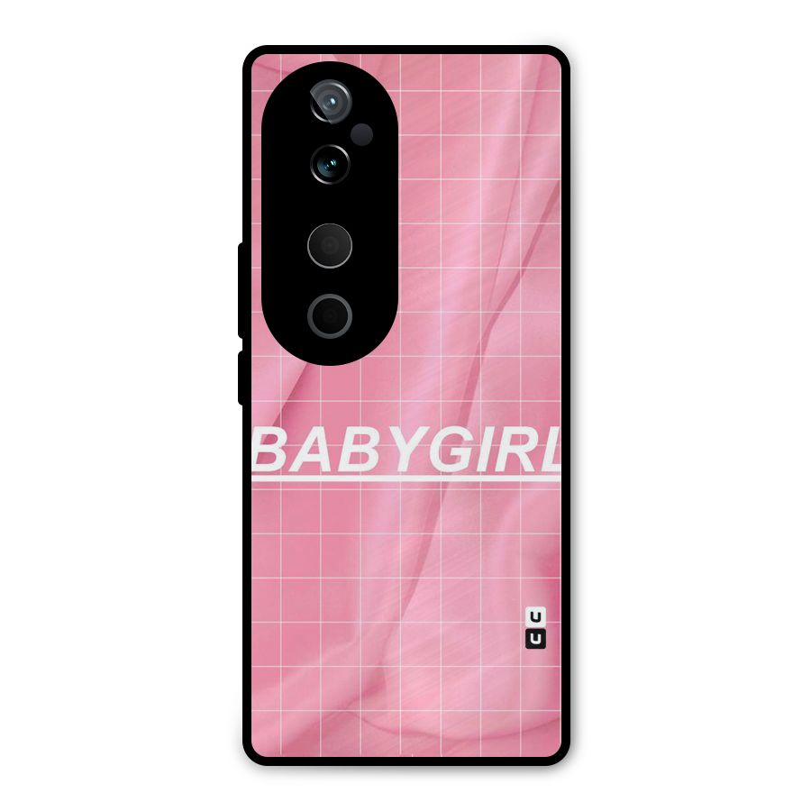 Baby Girl Check Metal Back Case for Vivo T3 Ultra