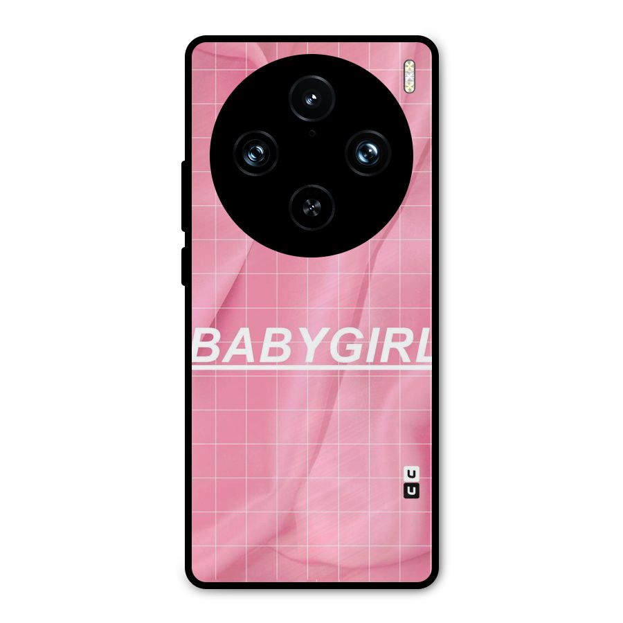 Baby Girl Check Metal Back Case for Vivo X100 Pro