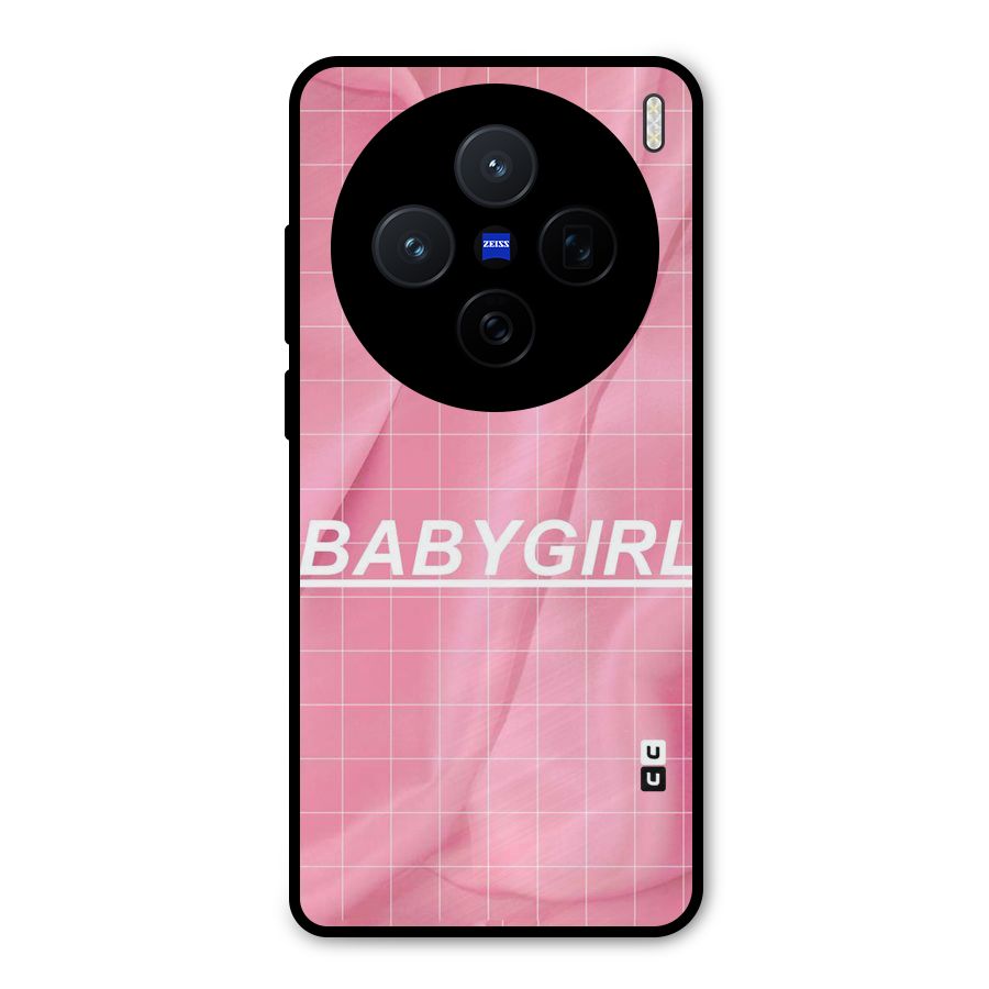 Baby Girl Check Metal Back Case for Vivo X200