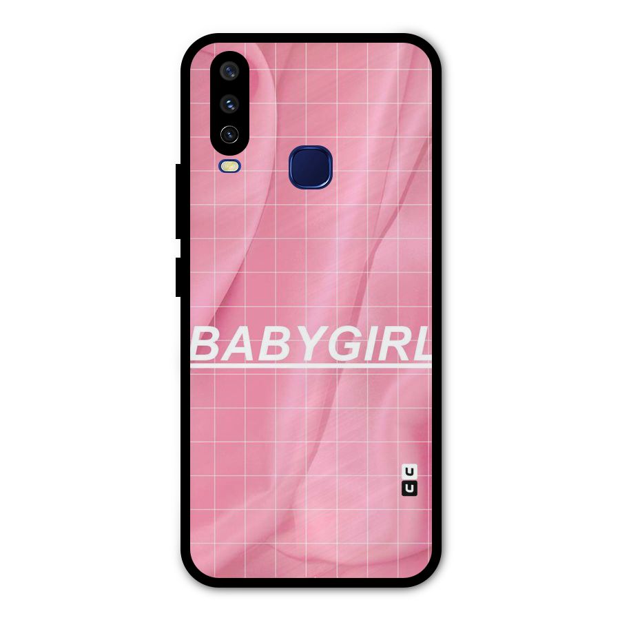 Baby Girl Check Metal Back Case for Vivo Y15