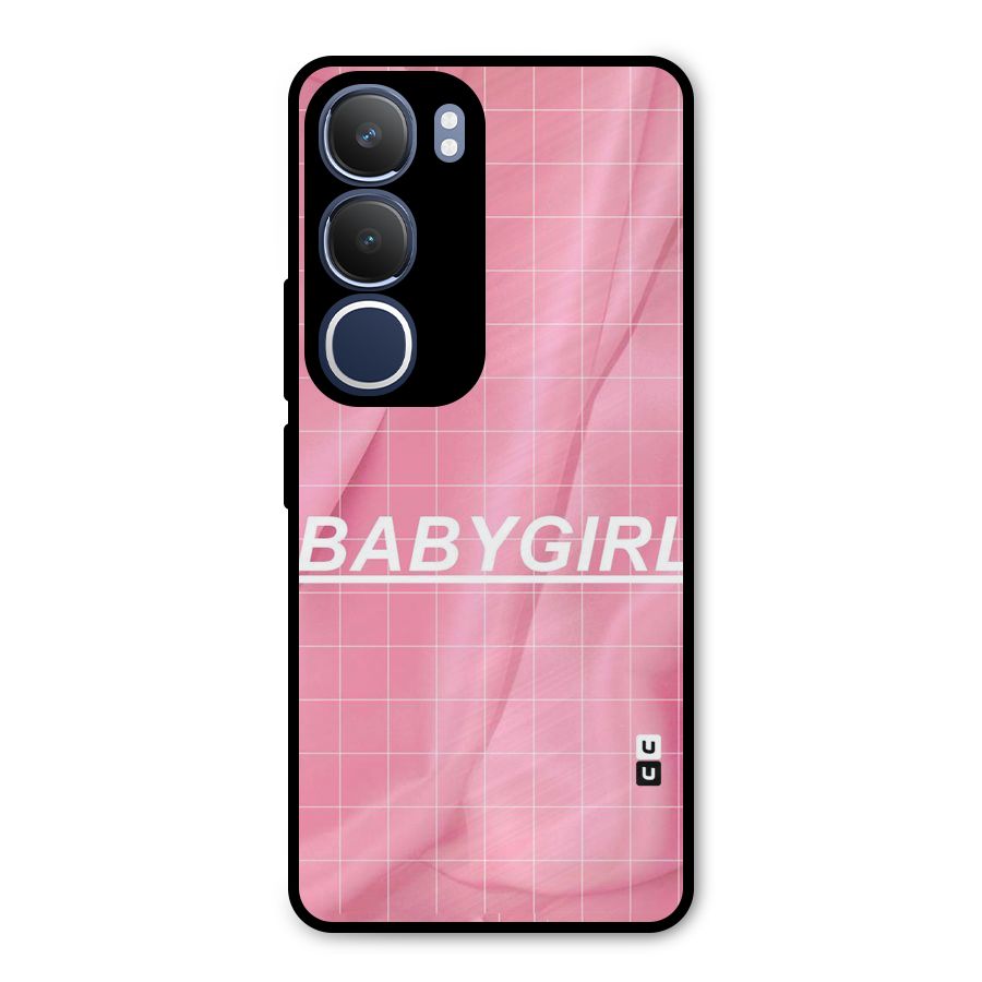 Baby Girl Check Metal Back Case for Vivo Y29