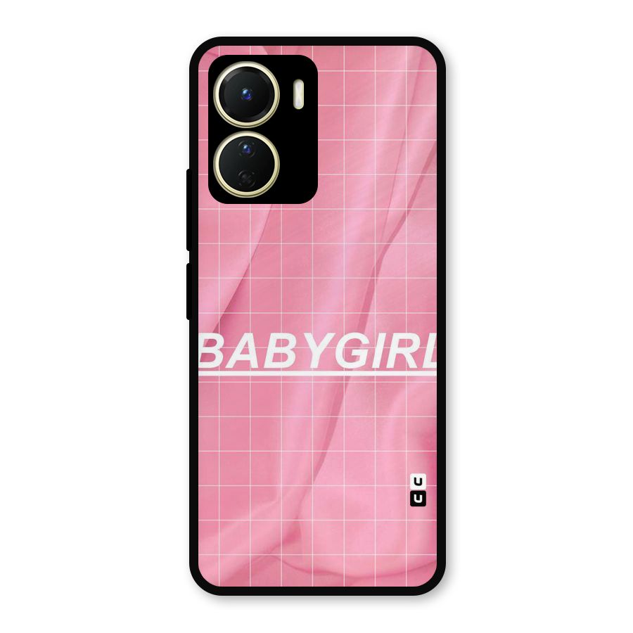 Baby Girl Check Metal Back Case for Vivo Y56