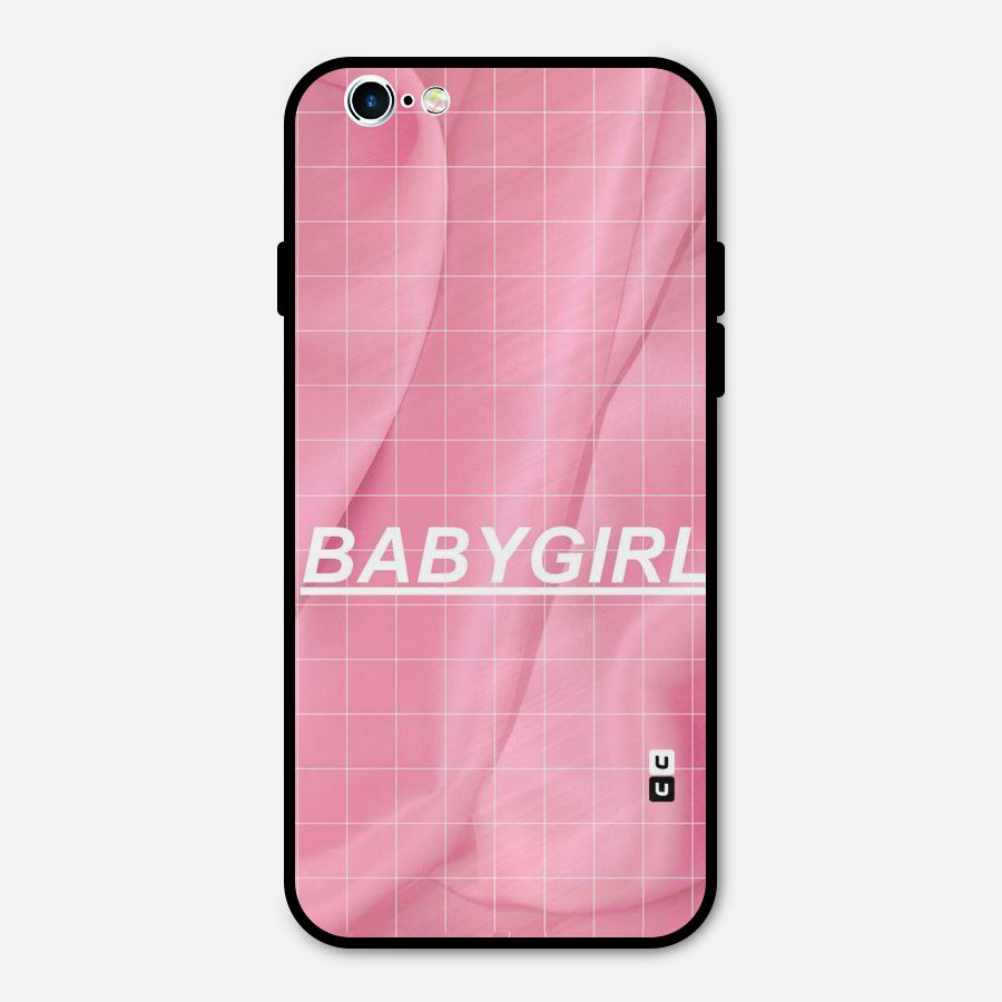 Baby Girl Check Metal Back Case for iPhone 6 6s