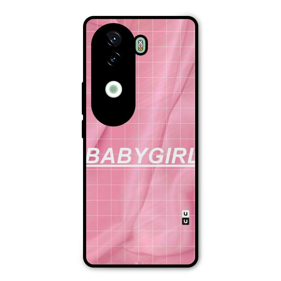 Baby Girl Check Metal Back Case for iQOO Z9s