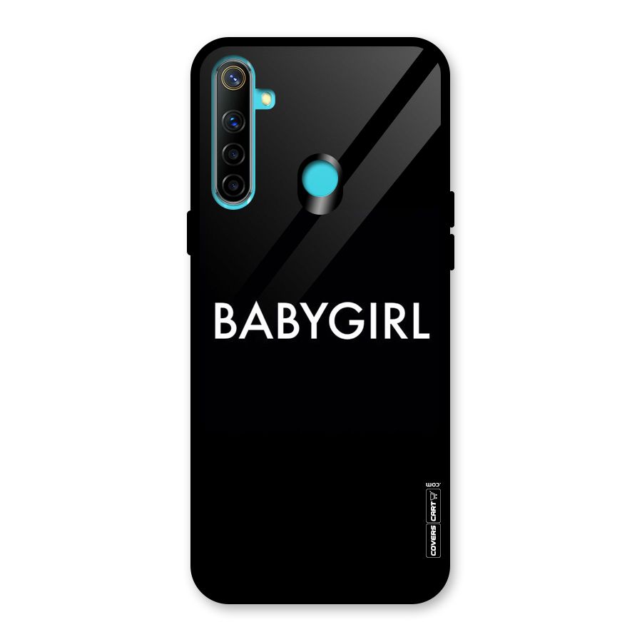 Baby Girl Glass Back Case for Realme 5i