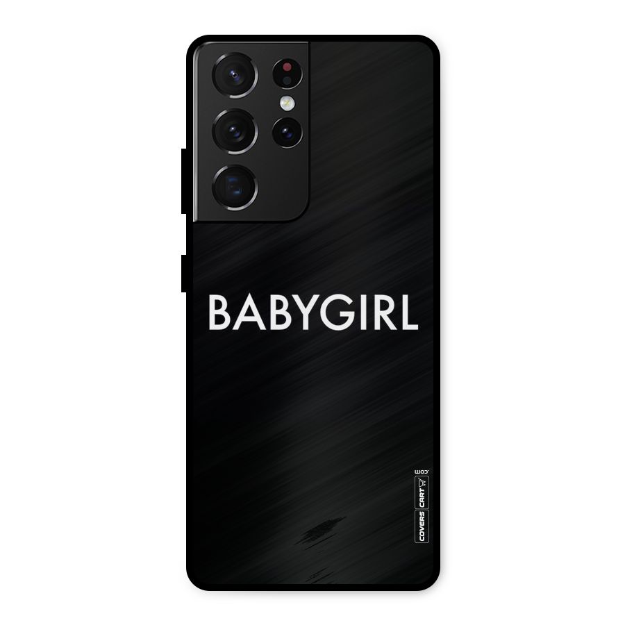 Baby Girl Metal Back Case for Galaxy S21 Ultra 5G