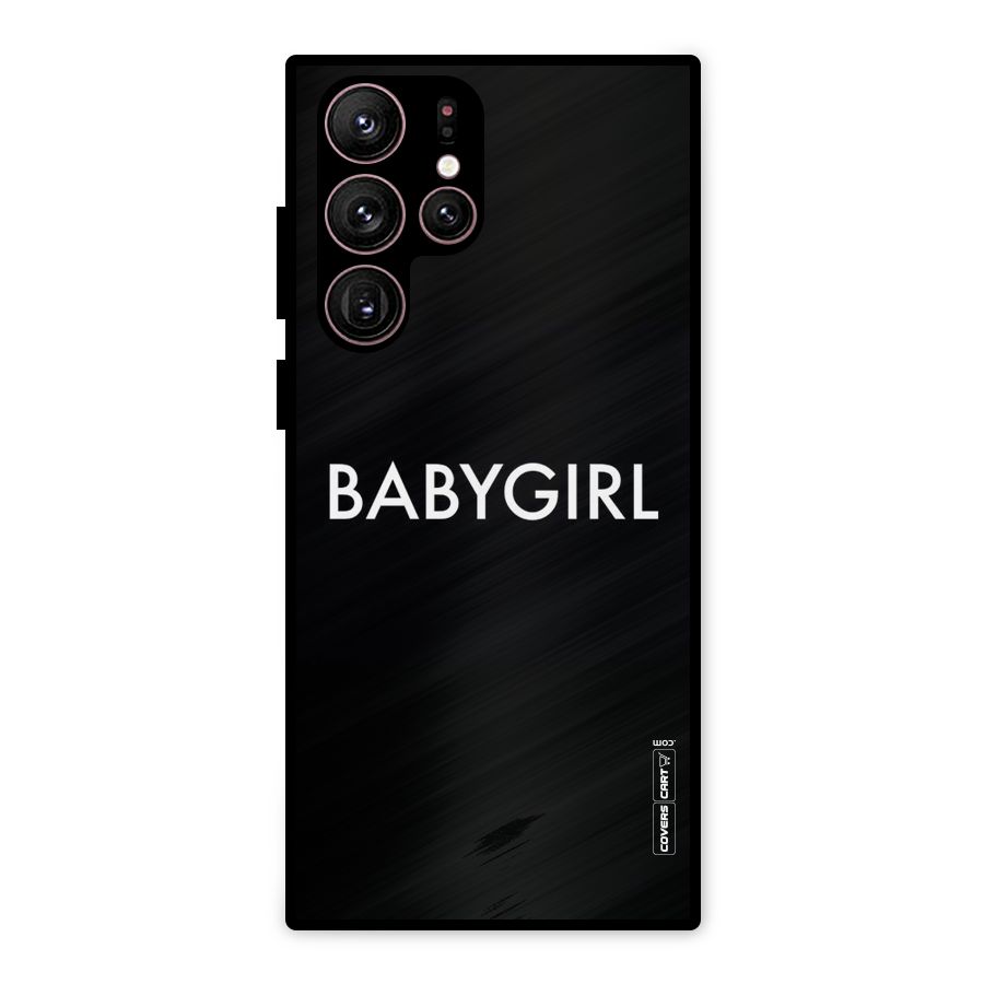 Baby Girl Metal Back Case for Galaxy S22 Ultra 5G