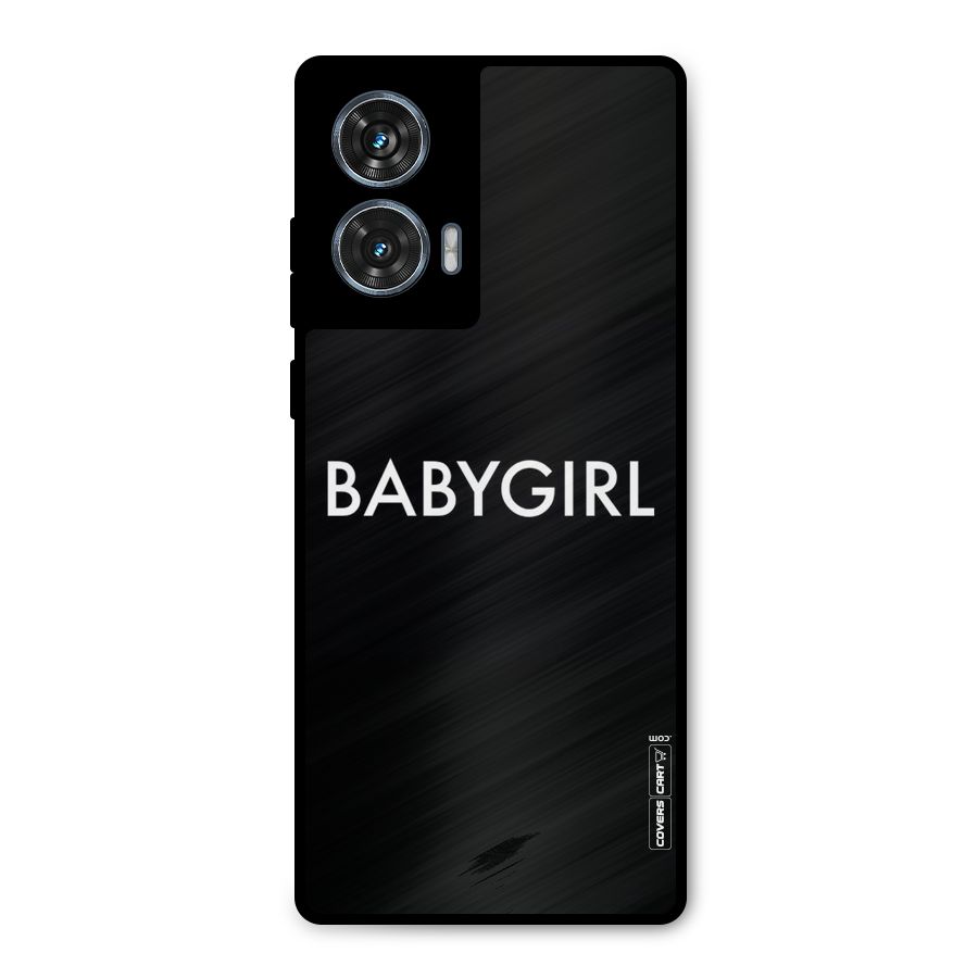 Baby Girl Metal Back Case for Motorola Edge 50 Fusion