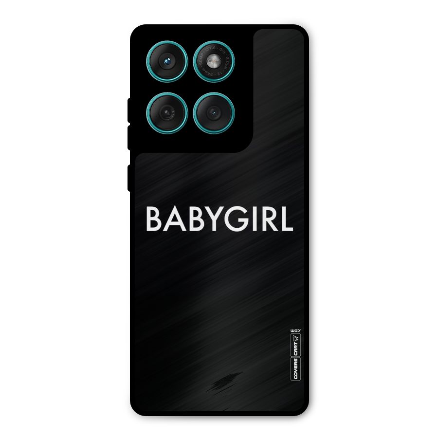 Baby Girl Metal Back Case for Motorola Edge 60