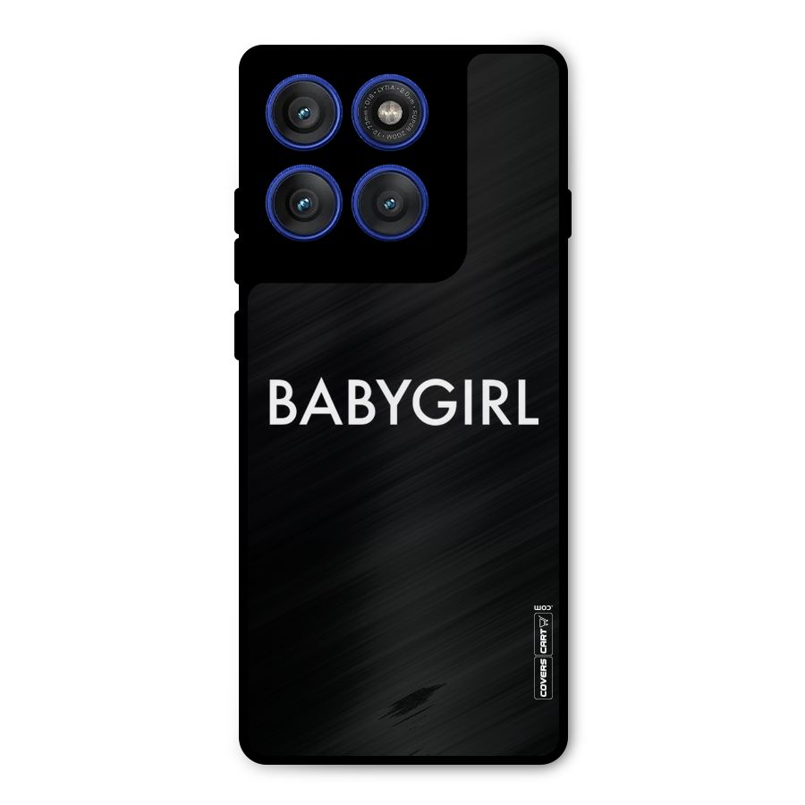 Baby Girl Metal Back Case for Motorola Edge 60 Pro