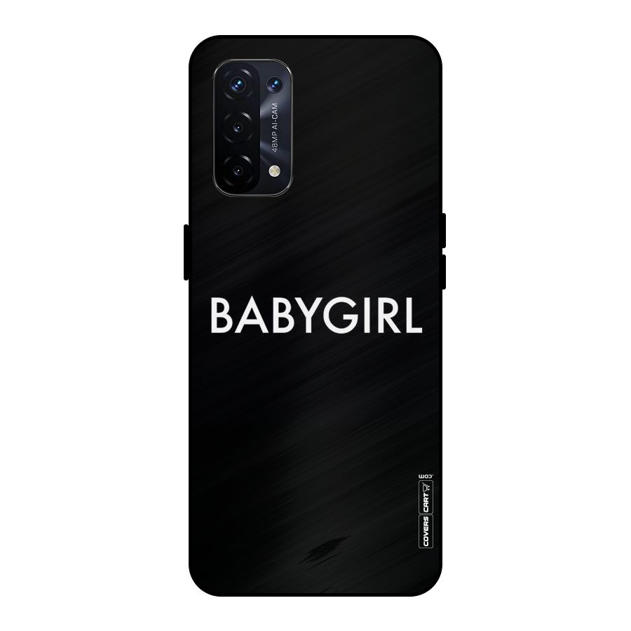 Baby Girl Metal Back Case for Oppo A74 5G
