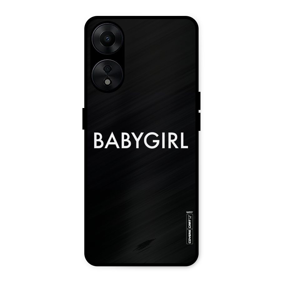 Baby Girl Metal Back Case for Oppo A78 5G