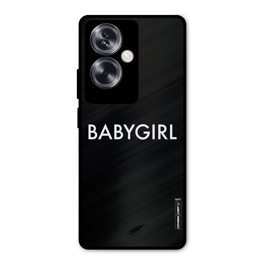Baby Girl Metal Back Case for Oppo A79 5G