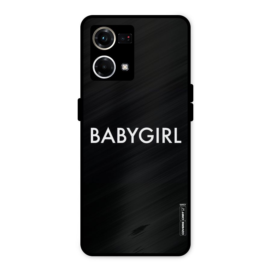 Baby Girl Metal Back Case for Oppo F21 Pro 4G