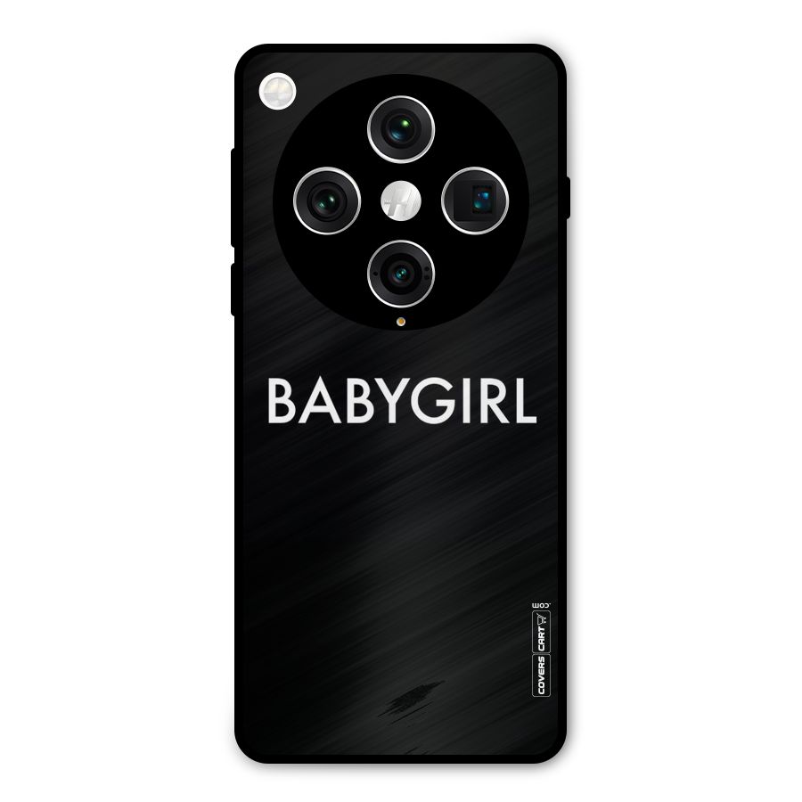 Baby Girl Metal Back Case for Oppo Find X8 Pro