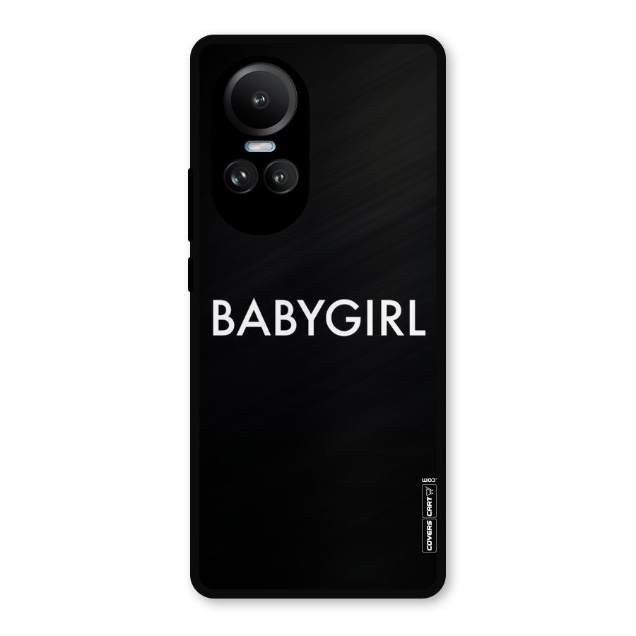 Baby Girl Metal Back Case for Oppo Reno10