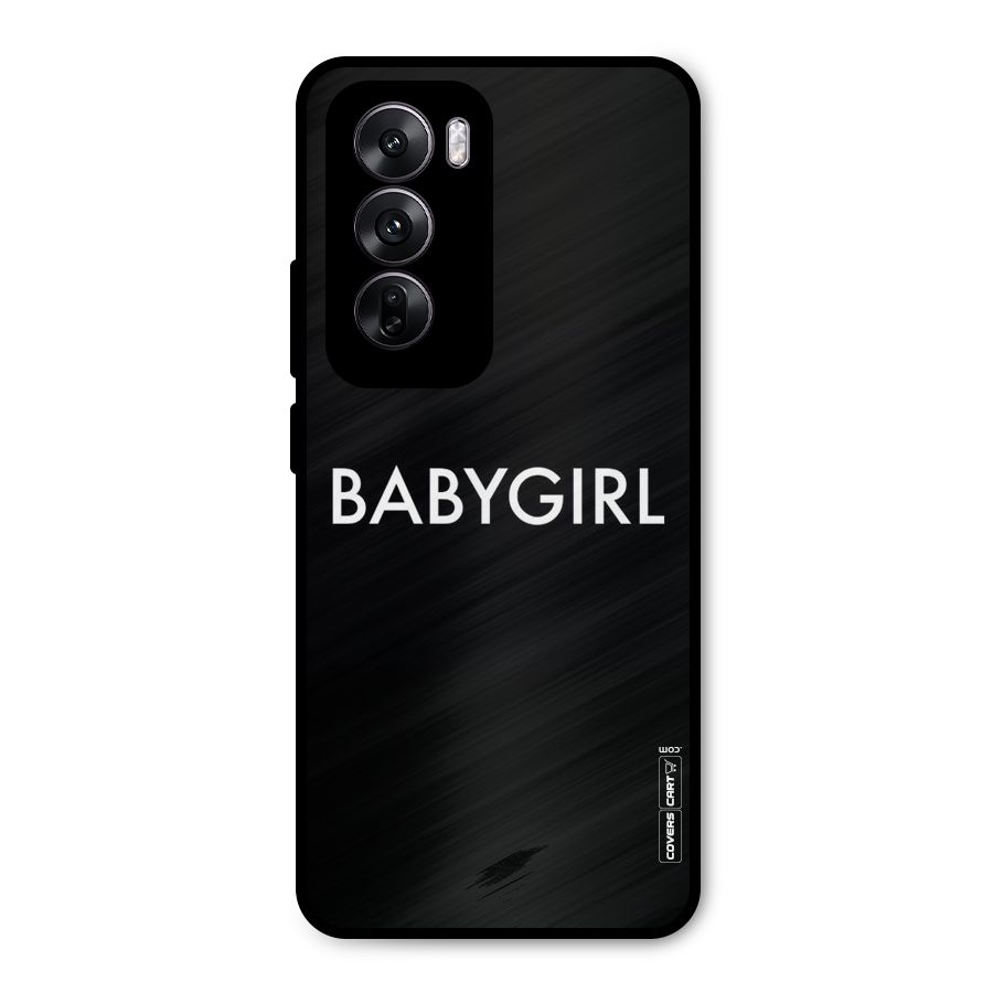 Baby Girl Metal Back Case for Oppo Reno12