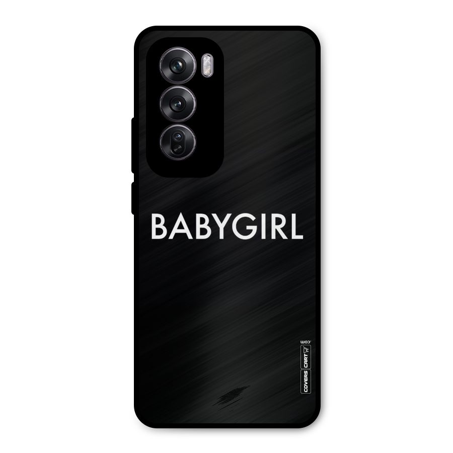 Baby Girl Metal Back Case for Oppo Reno12 Pro