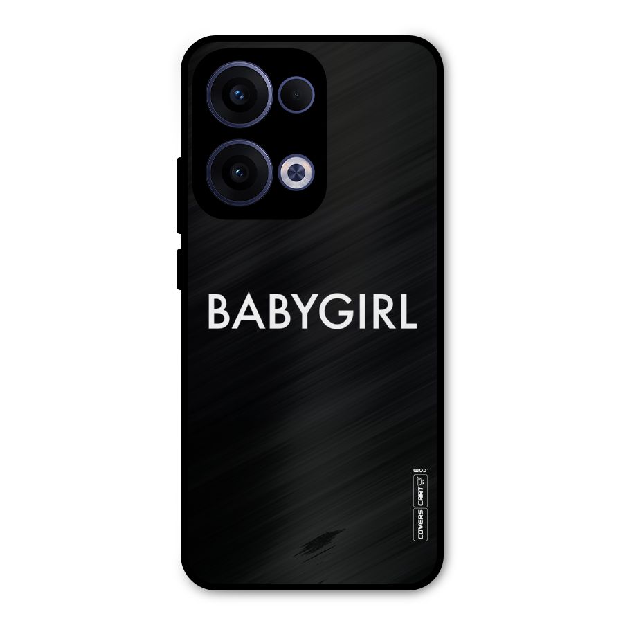 Baby Girl Metal Back Case for Oppo Reno13
