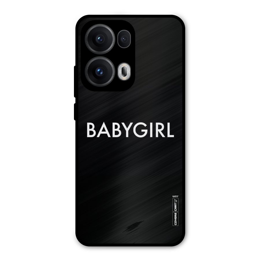 Baby Girl Metal Back Case for Oppo Reno13 Pro