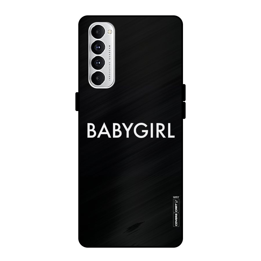 Baby Girl Metal Back Case for Oppo Reno4 Pro