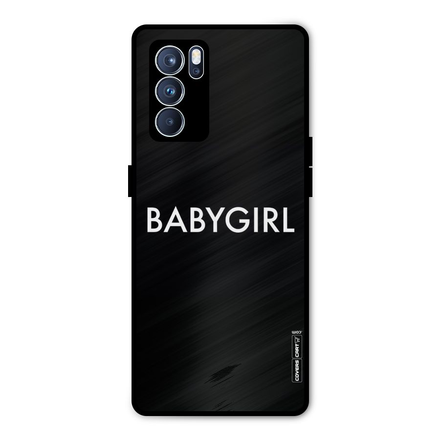 Baby Girl Metal Back Case for Oppo Reno6 Pro 5G