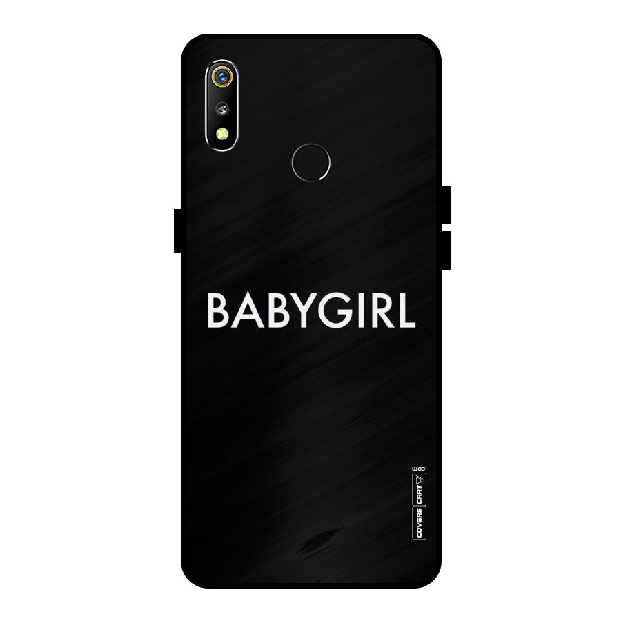 Baby Girl Metal Back Case for Realme 3i